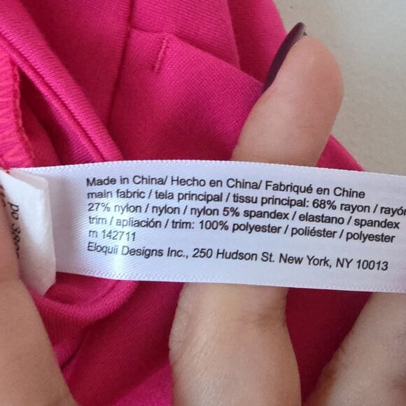 NWT ELOQUII | Magenta Pink Pants Stretchable Wide Leg Sz 16 - Picture 6 of 6